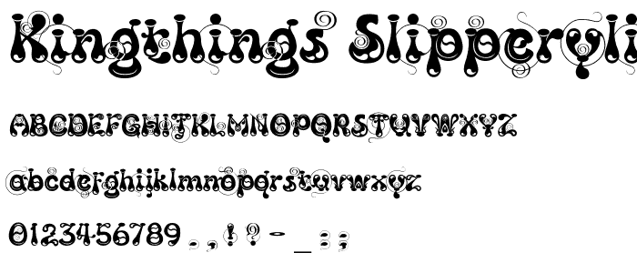 Kingthings Slipperylip font